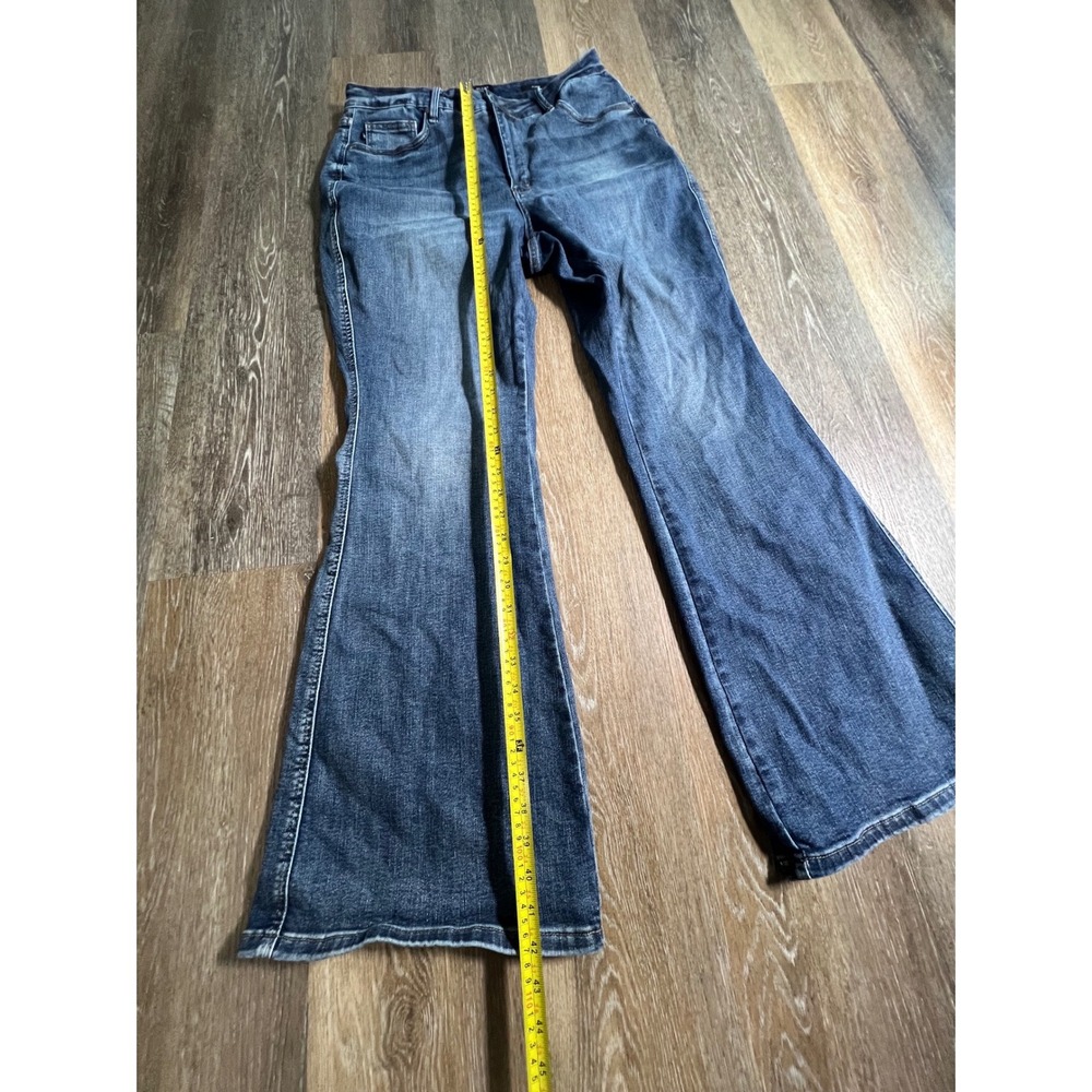 Judy Blue Flare Jeans Women 16W Blue High Rise Stretch Denim 2257 - Picture 6 of 8
